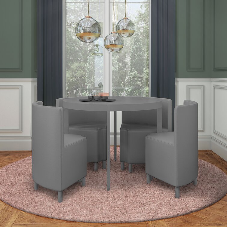 Stowaway table and online chairs grey